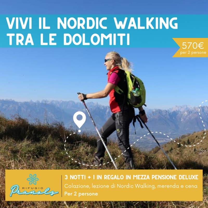 Doživi Nordic Walking med Dolomiti